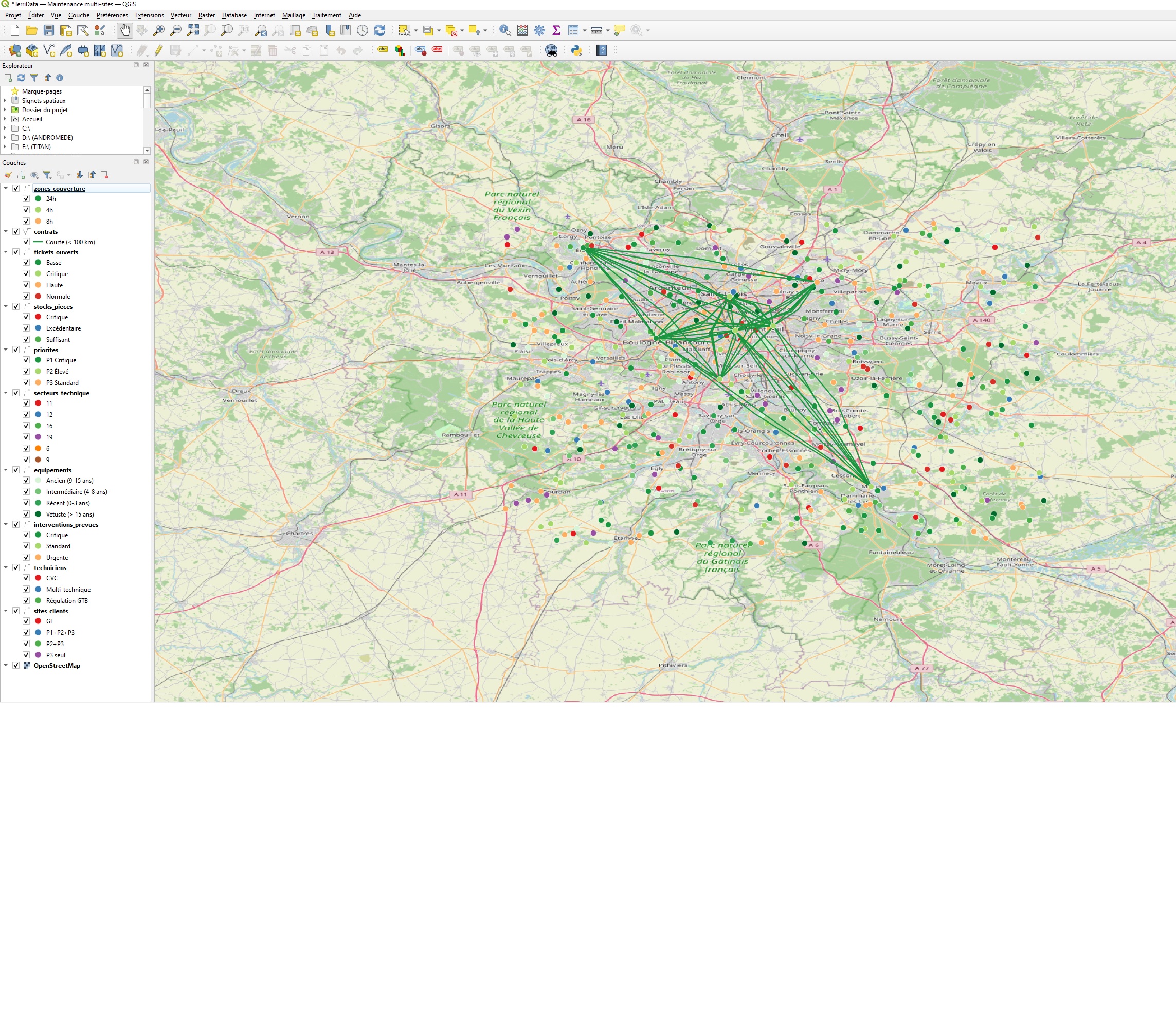 Pilotage maintenance multi-sites